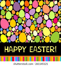 Colorful vector easter card. Vector Illustration