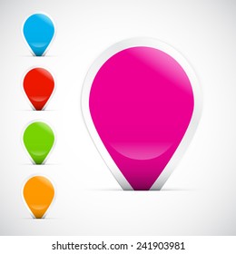 Colorful Vector Empty Labels Set