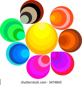 Colorful Vector Eye Balls