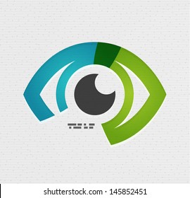 Colorful vector eye paper design
