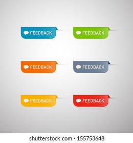 Colorful Vector Feedback Icons 