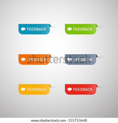 Colorful Vector Feedback Icons 