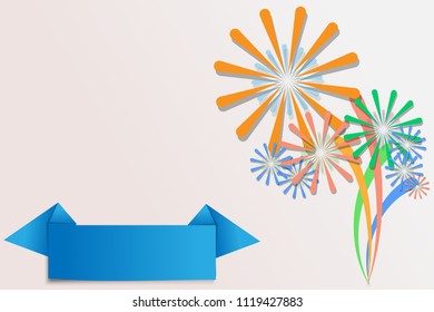 Colorful vector Firework and Origami
