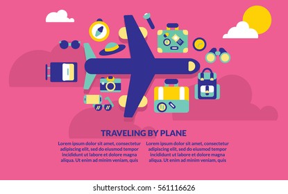 Colorful vector flat banners set. Quality design illustrations, elements and concept. 