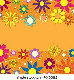 Colorful vector floral background