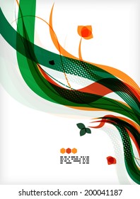 Plantillas de diseño floral vectorial coloridas con espacio de copia. Antecedentes naturales, presentaciones de negocios ecológicos o diseños de portadas de libros