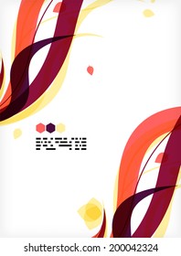 Colorful vector floral design templates with copy space. Nature backgrounds, eco business presentations presenBrochure or book cover designs