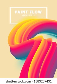 Colorful vector flow - abstract design template