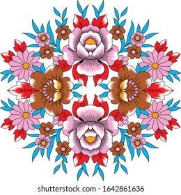 colorful vector flower bunch design.