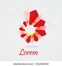Colorful vector flower. Infinite shape. Abstract SPA Health beauty symbol template. Business abstract icon. As sign, symbol, web, label. Vector illustration. Eps 10