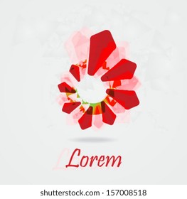 Colorful vector flower. Infinite shape. Abstract SPA Health beauty symbol template. Business abstract icon. As sign, symbol, web, label. Vector illustration. Eps 10