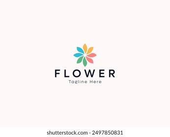 Colorful Vector Flower Logo Design