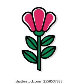Colorful vector flower logo design 
