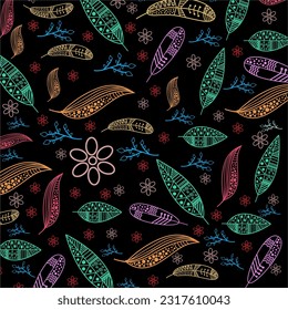 colorful vector flower petals, very nice for a scarf or bandana headband design