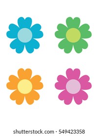 Colorful Vector Flowers