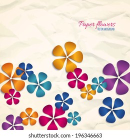 Colorful vector flowers. Abstract floral background.
