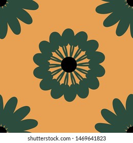 Colorful vector flowers seamless pattern. Suitable for packaging, fabrics for kids and adults, wallpapers.