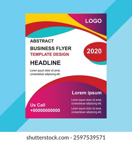 Colorful Vector Flyer Template Design
