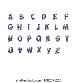 Colorful vector font for design