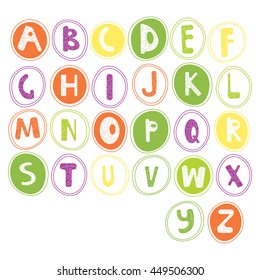 5,484 Kids Alphabet Illustration Circle Images, Stock Photos & Vectors ...