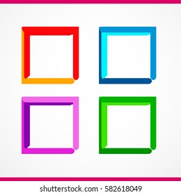 Colorful vector frame banners