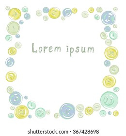 Colorful Vector Frame made from buttons