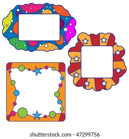 Colorful vector frames