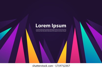 Colorful vector geometric abstract background. Applicable for web background, design element, landing page, and social media element