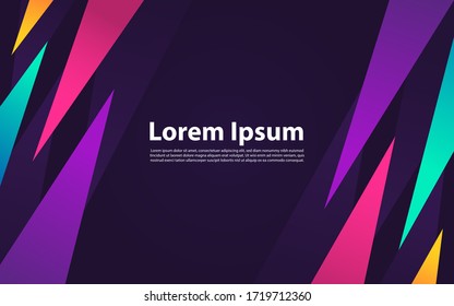 Colorful vector geometric abstract background. Applicable for web background, design element, landing page, and social media element