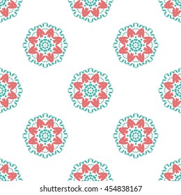 Colorful vector Geometric designs floral simple pattern. 