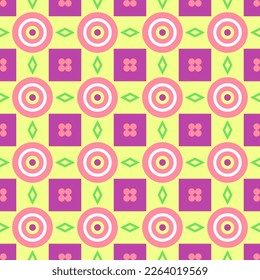 Colorful Vector geometric seamless pattern, tiles, fabric, paper, wraping and decorations. Abstract background.