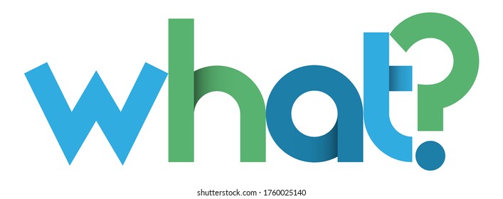WHAT? colorful vector geometric type banner