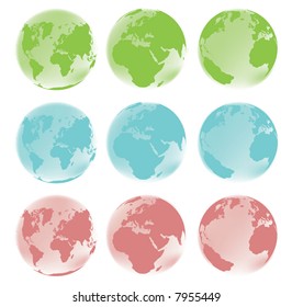 colorful vector globe of the world