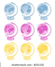 colorful vector globe of the world