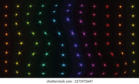 Colorful Vector Glowing Stars Illustration Background. For commercial use