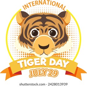 Colorful vector graphic for International Tiger Day event