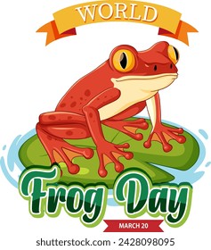 Bunte Vektorgrafik für World Frog Day Event