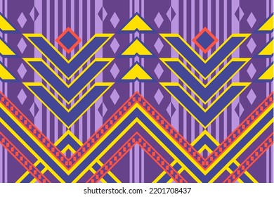 colorful vector graphics ethnic geometric pattern design For background or wallpaper Textile business Native fabric pattern