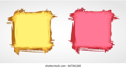 colorful vector grunge square banners