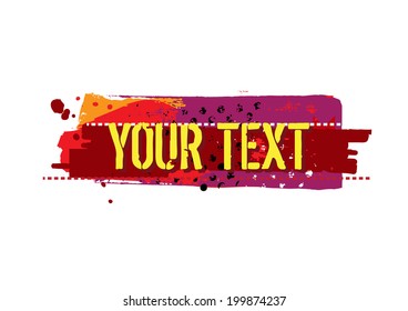 Colorful vector grungy banner