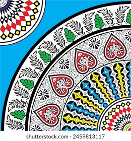 colorful vector half round design.