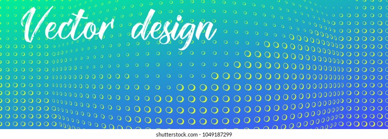 Colorful vector halftone background. Modern trendy header. Abstract elegant design