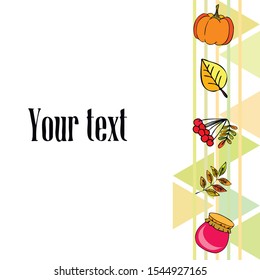 Colorful vector hand drawn doodle cartoon set of Autumn theme items, objects and symbols