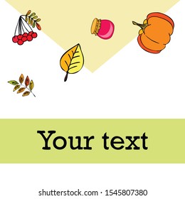 Colorful vector hand drawn doodle cartoon set of Autumn theme items, objects and symbols