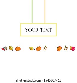 Colorful vector hand drawn doodle cartoon set of Autumn theme items, objects and symbols