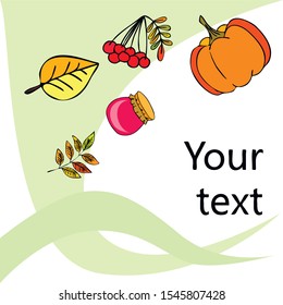Colorful vector hand drawn doodle cartoon set of Autumn theme items, objects and symbols