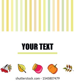 Colorful vector hand drawn doodle cartoon set of Autumn theme items, objects and symbols