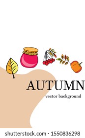 Colorful vector hand drawn doodle cartoon set of Autumn theme items, objects and symbols