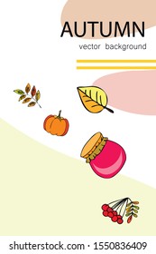 Colorful vector hand drawn doodle cartoon set of Autumn theme items, objects and symbols