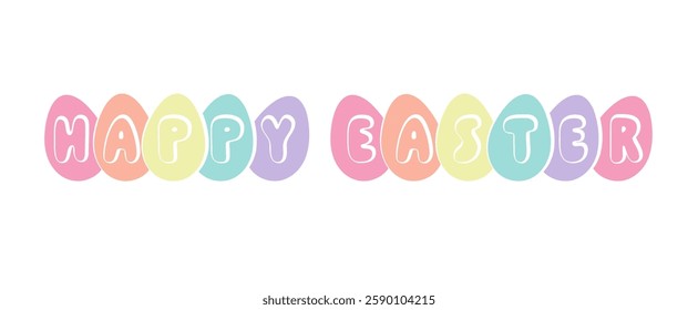 Colorful vector happy easter day with eggs. Elegant, aesthetic, stylish easter background. Spring celebration Easter banner. Happy easter. Festive banner. Holidays, discounts, eggs